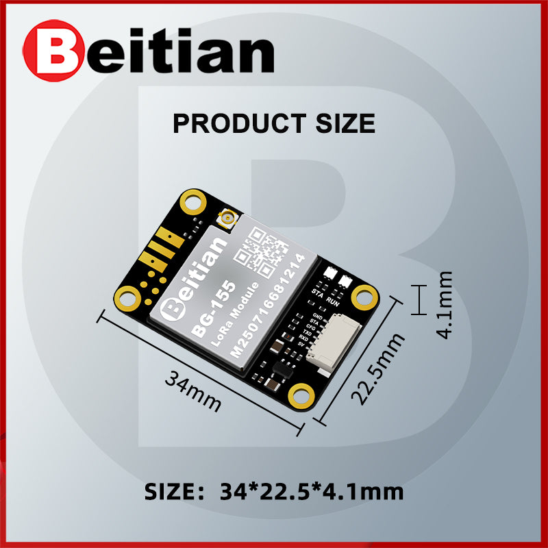 Beitian UAV flight control wireless data transmission radio LoRa spread spectrum module long-distance communication image transmission BG-155 Beitian UAV flight control wireless data transmission radio LoRa spread spectrum module long-distance communication image transmission BG-155